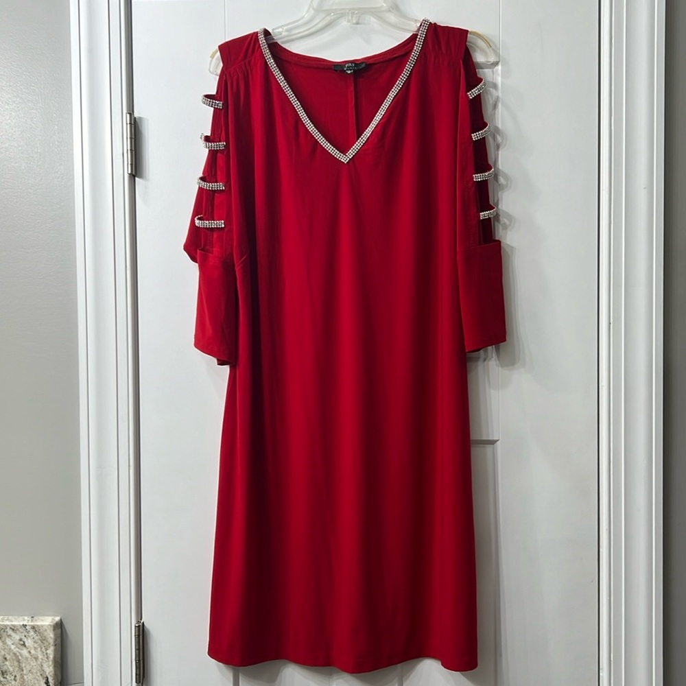 Stunning just enough bling red party dress